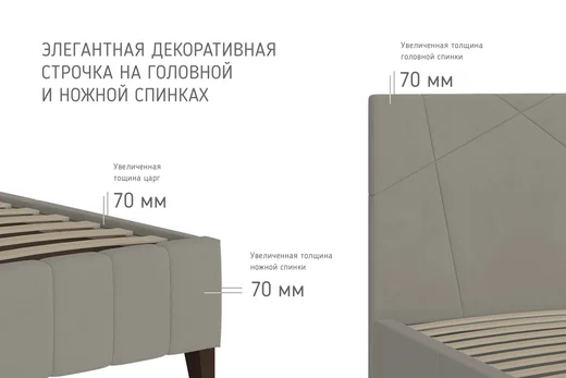 Нельсон (Абстракция) Кровать на высоких опорах